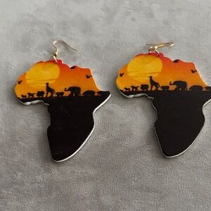 African Safari Sunset Earrings